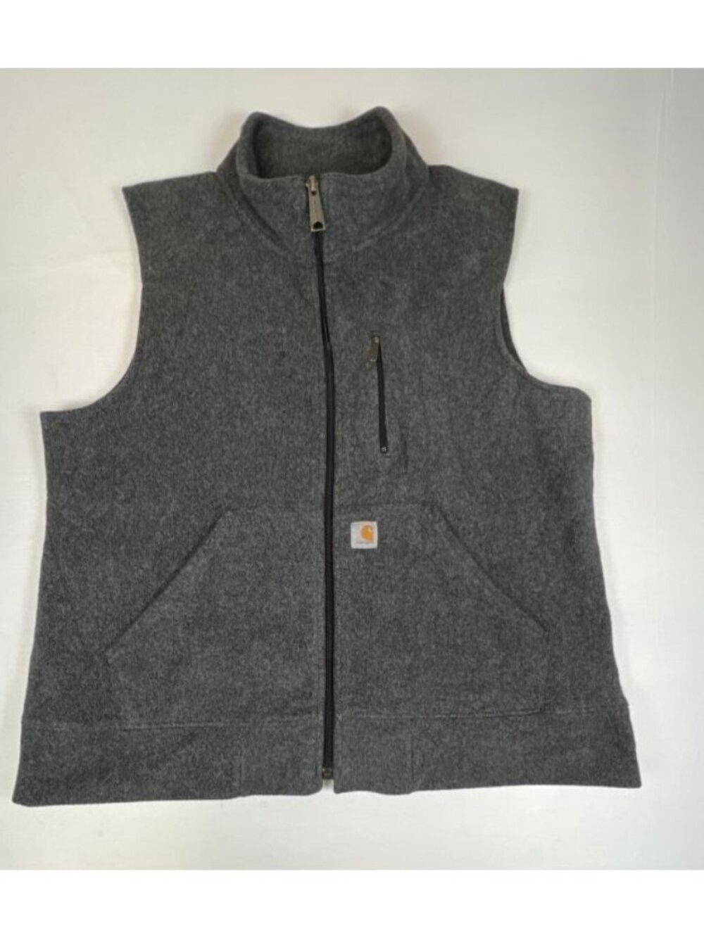 Carhartt Kentwood Fleece Vest Womens Size XL (16/18) Gray Full Zip 101410 001